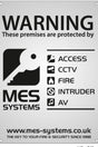 MES Systems A5 Metal Warning Sign. Customers only - MES Systems Nuneaton