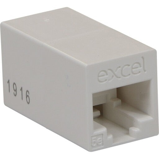 Excel 23-0035 Cat5e RJ45-RJ45 In-line connector White - MES Systems Nuneaton