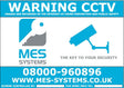 MES Systems A5 CCTV Stickers. Standard and Window. Customers only - MES Systems Nuneaton