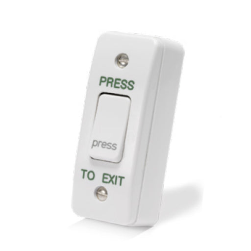 ICS Exit Switch Surface Mount Architrave NO/NC - PRESS TO EXIT - MES Systems Nuneaton