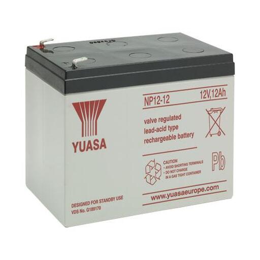 Yuasa NP12-12 (12V 12A) General Purpose Valve Regulated Lead Acid Battery - MES Systems Nuneaton