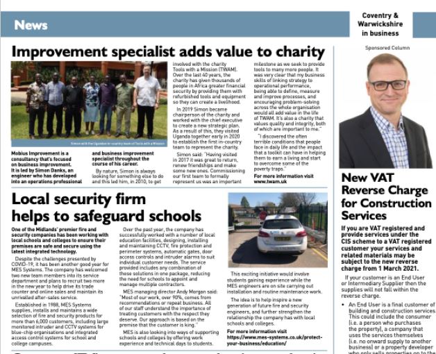 C&W CHAMBER ARTICLE – LOCAL SECURITY COMPANY HELPING TO SAFEGUARD SCHOOLS
