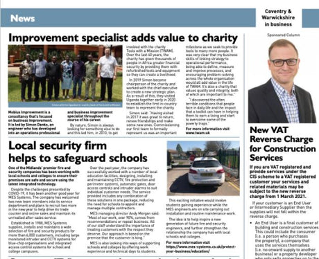 C&W CHAMBER ARTICLE – LOCAL SECURITY COMPANY HELPING TO SAFEGUARD SCHOOLS
