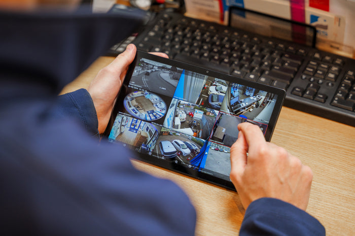  MES Systems CCTV camera on a tablet