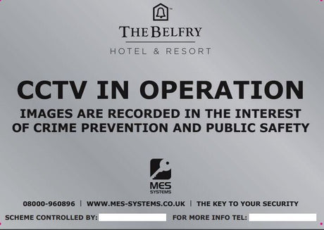 MES Systems CCTV Metal Warning Signs. Customers and Collection only - MES Systems Nuneaton