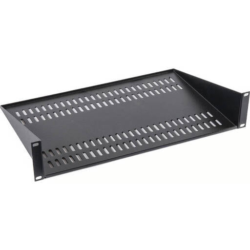 Excel 542-021-BK Modem/Cantilever Vented Shelf 2U 400mm Black - MES Systems Nuneaton