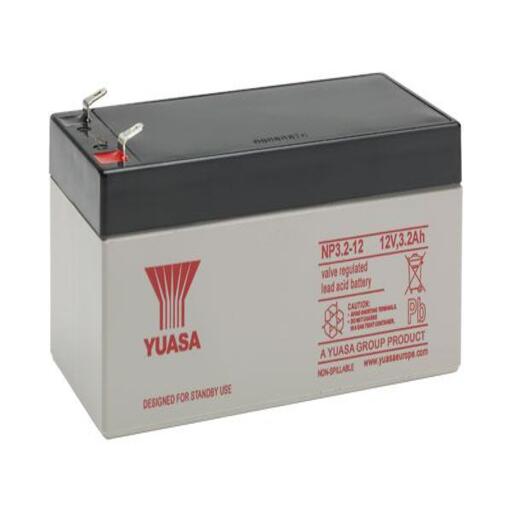 Yuasa NP3.2-12 (12V 3.2Ah) General Purpose Valve Regulated Lead Acid Battery - MES Systems Nuneaton