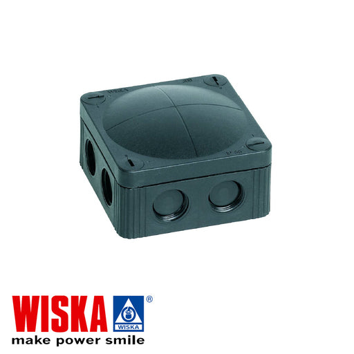 5 Wiska 308/5 Abzweigdosen IP66 – Wetterfest, Mit Verschraubungen, Grau, 5er Set